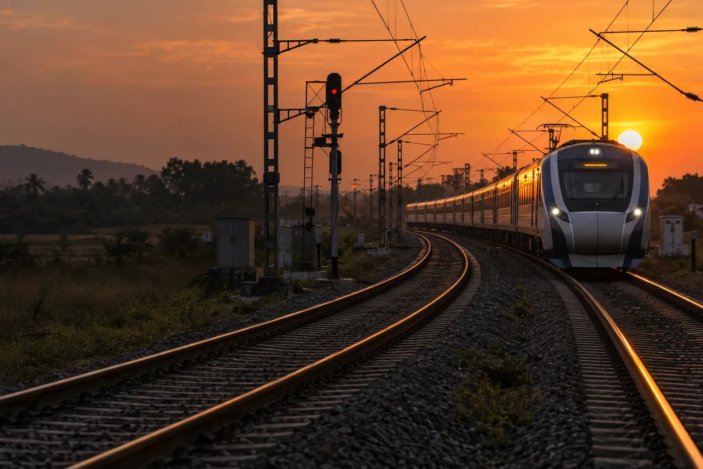 Railway network and modern train